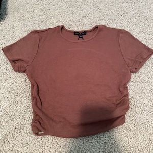 Open Back Short Sleeve Crop Top